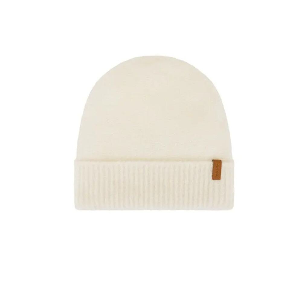 Vince Ivory Cashmere Boucle Cuffed Beanie Hat One Size